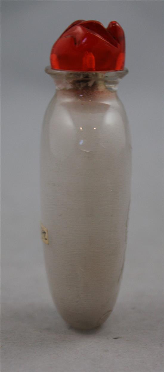 A Chinese rock crystal snuff bottle, 1850-1940, Richards no. 227